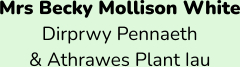 Mrs Becky Mollison White Dirprwy Pennaeth  & Athrawes Plant Iau